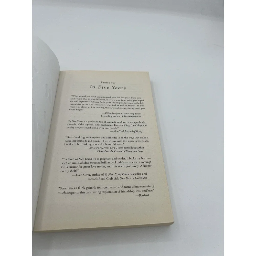 In Five Years : A Novel by Rebecca Serle (2021, Trade Paperback)